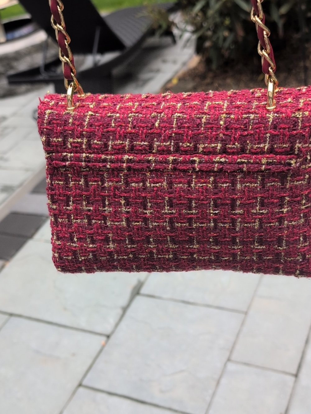 Badgley Mischka Woven Tweed Bag - Picture 4 of 9
